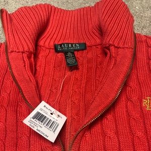 Ralph Lauren Cable Knit Zip
